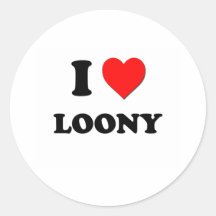 I Heart Loony Sticker