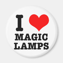 I HEART (LOVE) magic lamp Fridge Magnet