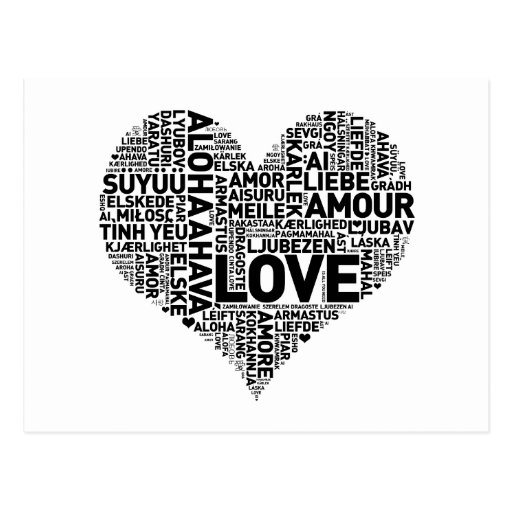 I HEART LOVE POST CARDS