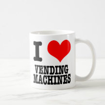 I HEART (LOVE) VENDING MACHINES MUGS