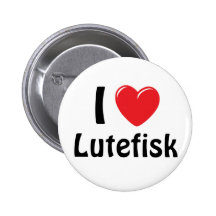 I Heart Lutefisk Pinback Button