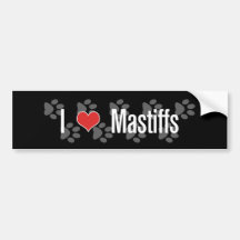 I (heart) Mastiffs Bumper Sticker