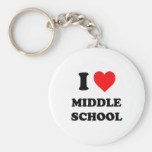 I Heart Middle School Key Chain