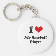 I heart My Baseball Player Key Chain