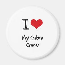 I heart My Cabin Crew Refrigerator Magnet