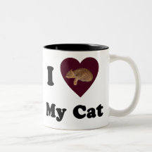 I Heart My Cat Mousepad Coffee Mug