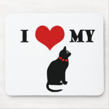 I Heart My Cat Mousepads
