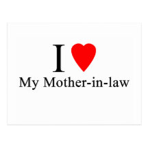 I Heart my mother in law Postcard