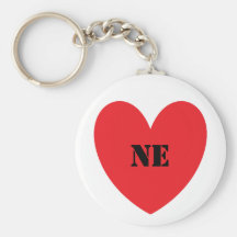 I Heart Nebraska Keychain