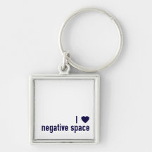 I Heart Negative Space Keychains