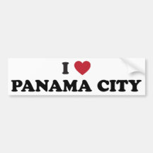 I Heart Panama City Panama Bumper Stickers