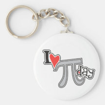I heart Pi Day Key Chains