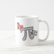 I heart Pi Day Mugs