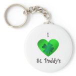 I heart Saint paddy's keychains