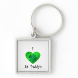 I heart Saint paddy's keychains