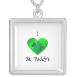 I heart Saint paddy's necklaces