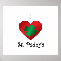 I heart Saint paddy's Print