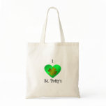 I heart Saint patty's in gold and green bags