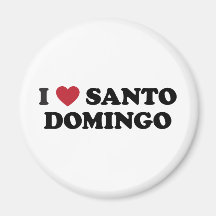 I Heart Santo Domingo Dominican Republic Refrigerator Magnets