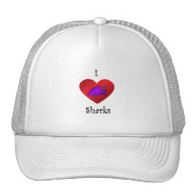 I heart sharks in purple hat