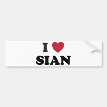 I Heart Sian China Bumper Sticker