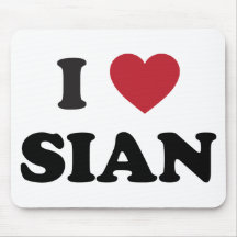 I Heart Sian China Mouse Pads
