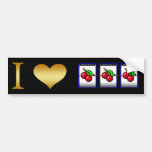 I HEART SLOTS BUMPER STICKER