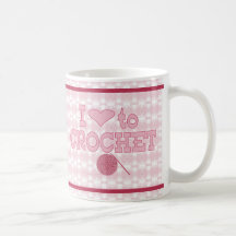 I heart to Crochet Coffee Mugs