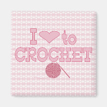 I heart to Crochet Fridge Magnet