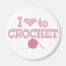 I heart to Crochet Magnets