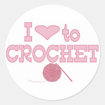 I heart to Crochet Stickers