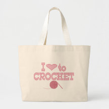 I heart to Crochet Tote Bag