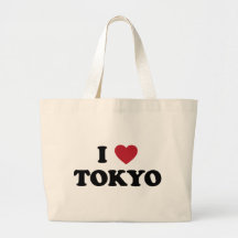 I Heart Tokyo Japan Canvas Bags