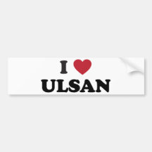 I Heart Ulsan South Korea Bumper Stickers