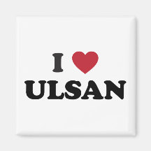 I Heart Ulsan South Korea Magnets