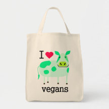I Heart Vegans Tote Bags