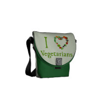 I Heart Vegetarians Courier Bag