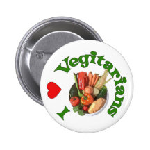 I Heart Vegetarians Pin