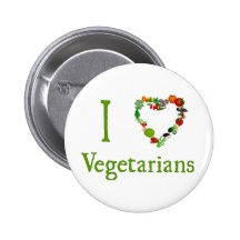 I Heart Vegetarians Pin