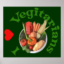 I Heart Vegetarians Posters