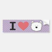 I (heart) westies bumper stickers