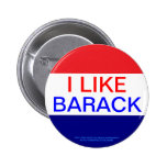 I LIKE BARACK, RE-ELECT OBAMA 2012 BUTTONS