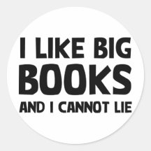 I Like Big Books Round Stickers