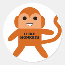 i like monkeys stickers