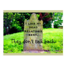 I like my dead relatives best mini-Print Postcards