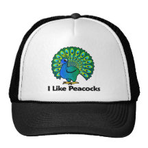 I Like Peacocks Mesh Hats