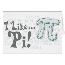 I Like Pi Cards