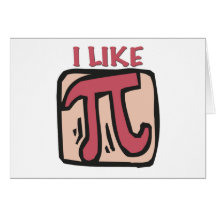 I like pi greeting cards