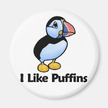 I Like Puffins Refrigerator Magnets