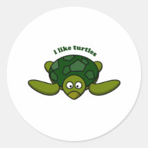 I like turtles stickers